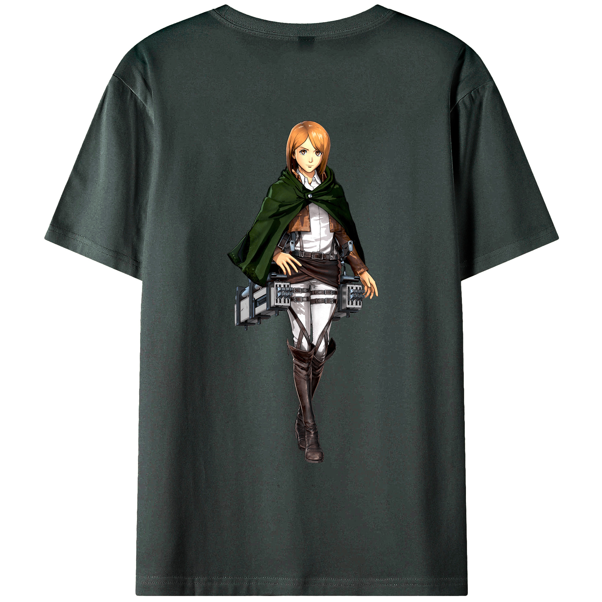 （画像用） 進撃の巨人 ペトラ·ラル Attack on Titan Petra Rall 綿100％ メンズ半袖Tシャツ（バックプリント） 通気性